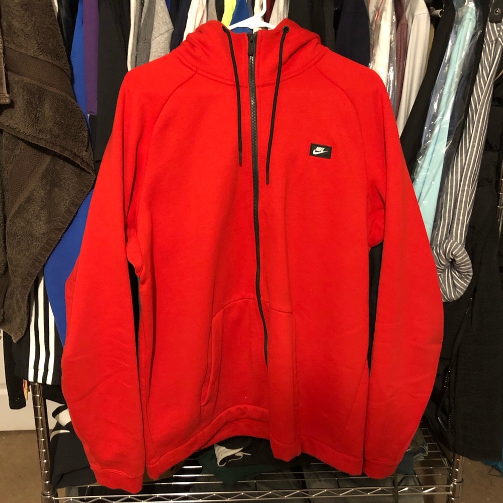 NEVER WORN NWOT Red Nike Fleece Zip-Up